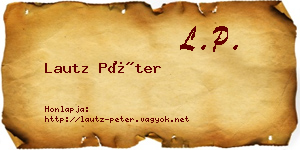 Lautz Péter névjegykártya